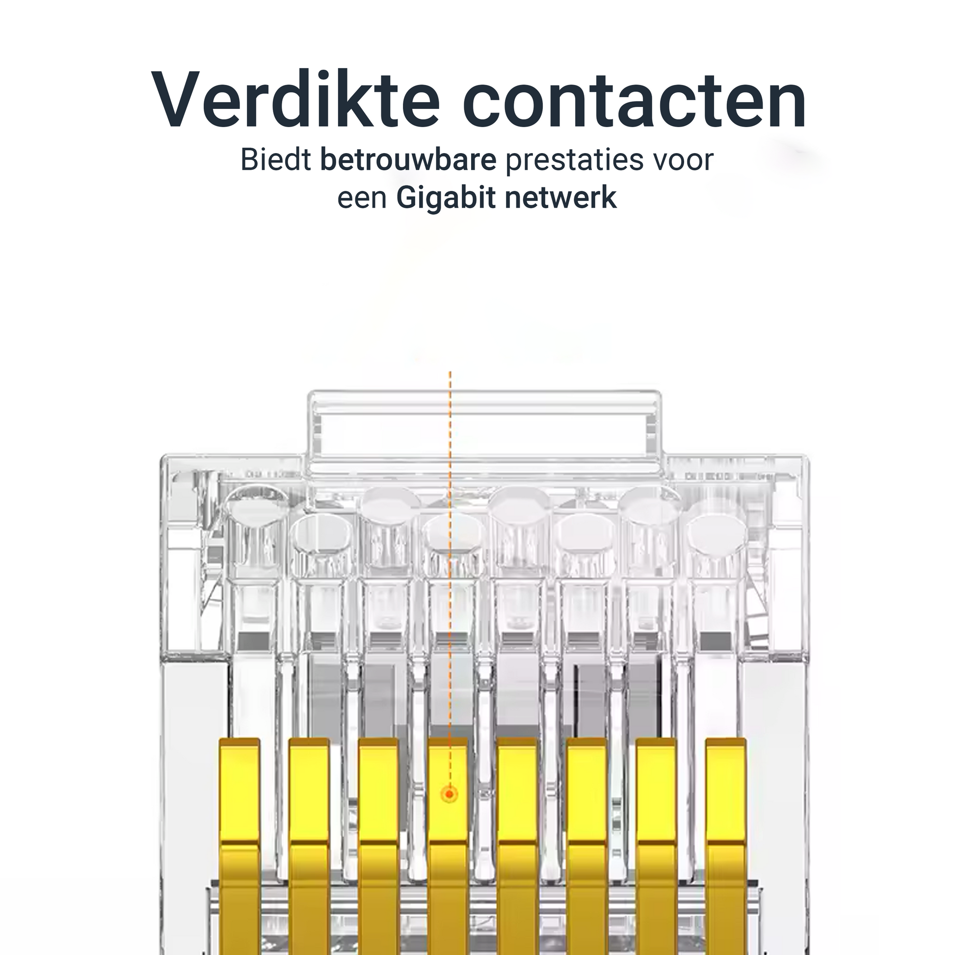 Cat6 RJ45 Connectors - 50 stuks - Transparant-6