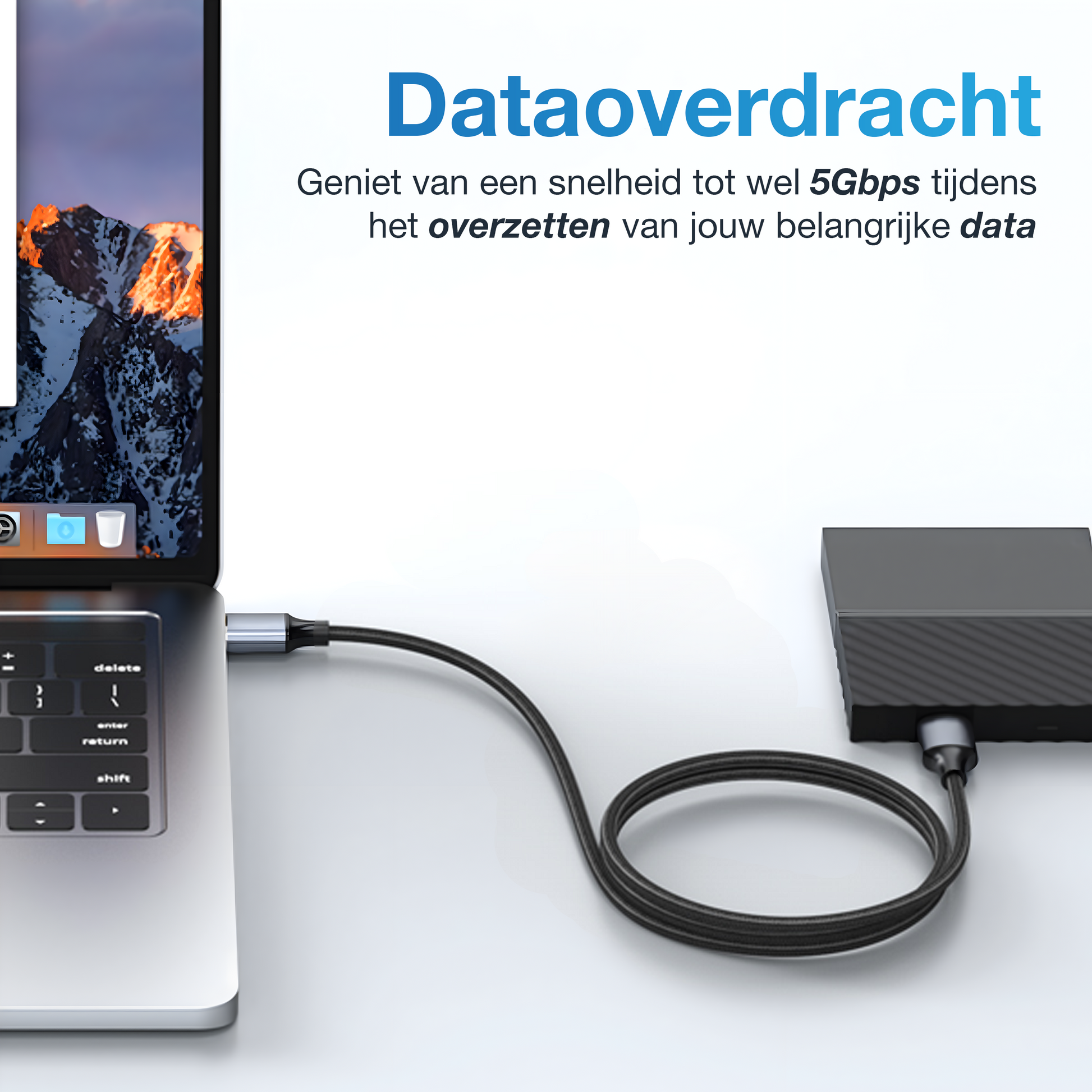 USB-A naar USB-A Kabel - 2 Meter - Spacegrey-4