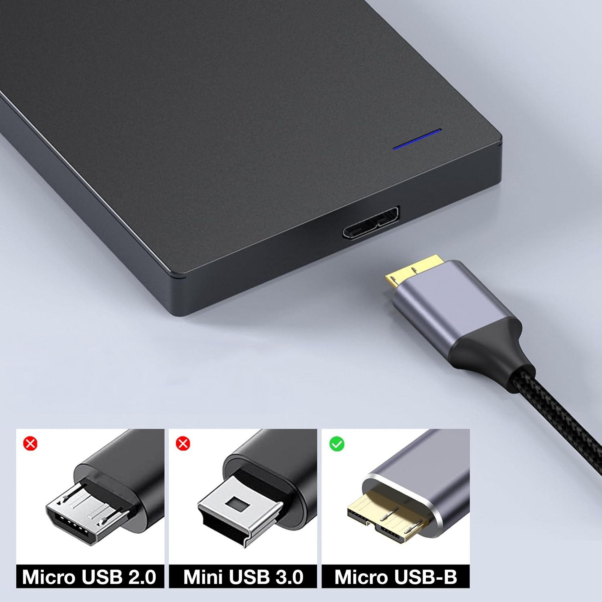 USB-C naar Micro USB-B Kabel - 2 Meter - Spacegrey-5