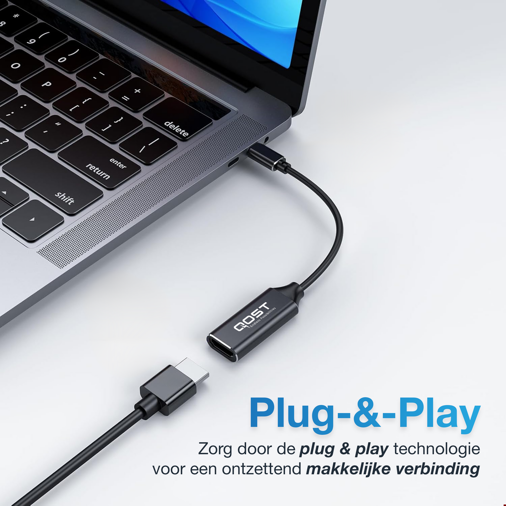 USB-C naar HDMI Adapter - Zwart-4