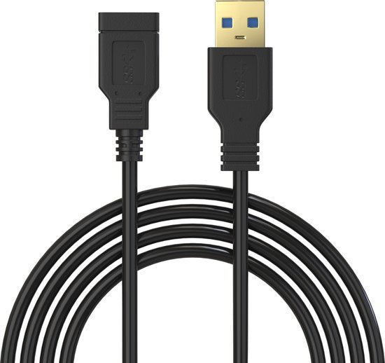 USB-A Verlengkabel - 5 Meter - Zwart-1
