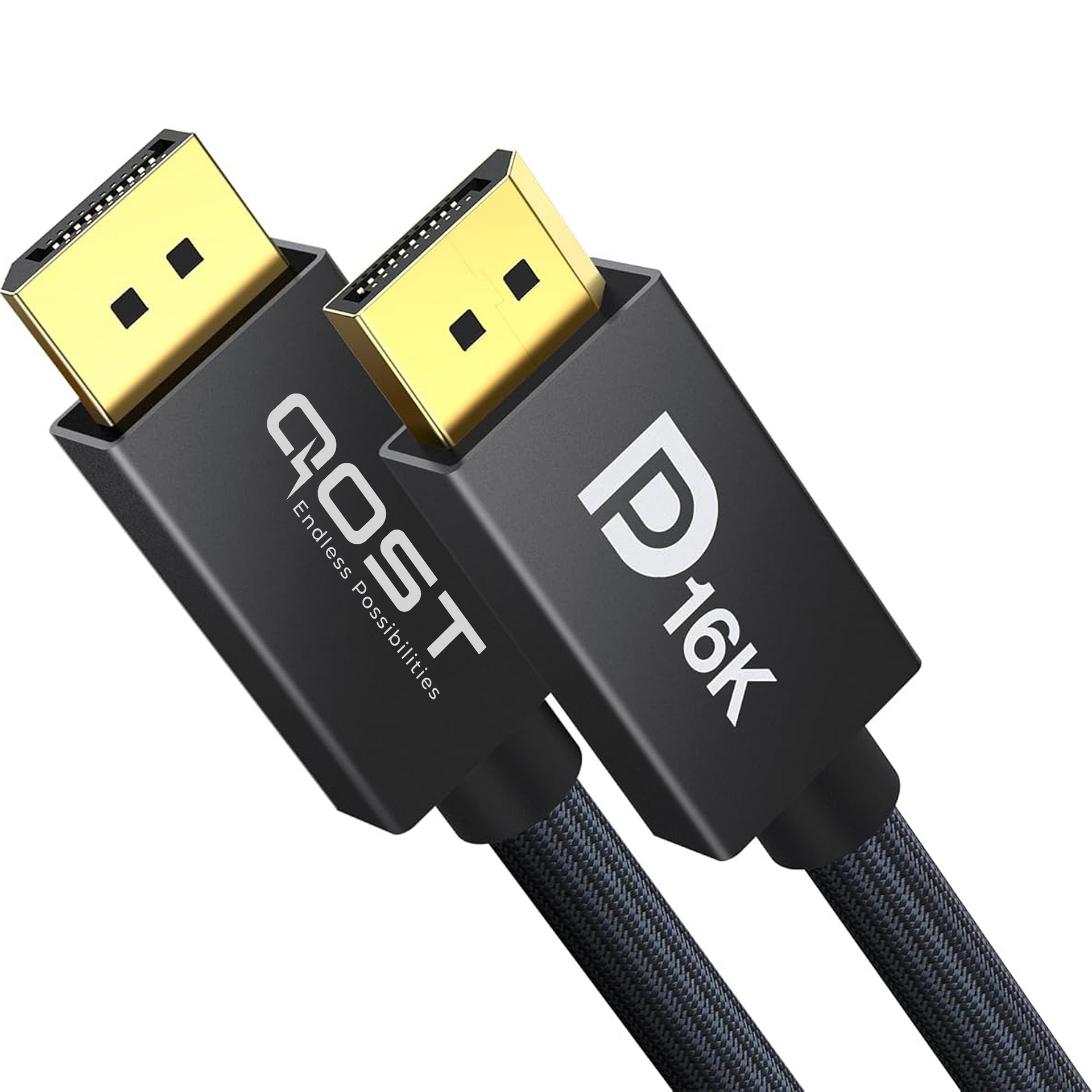 Qost - DisplayPort naar DisplayPort Kabel - 2 Meter - Zwart