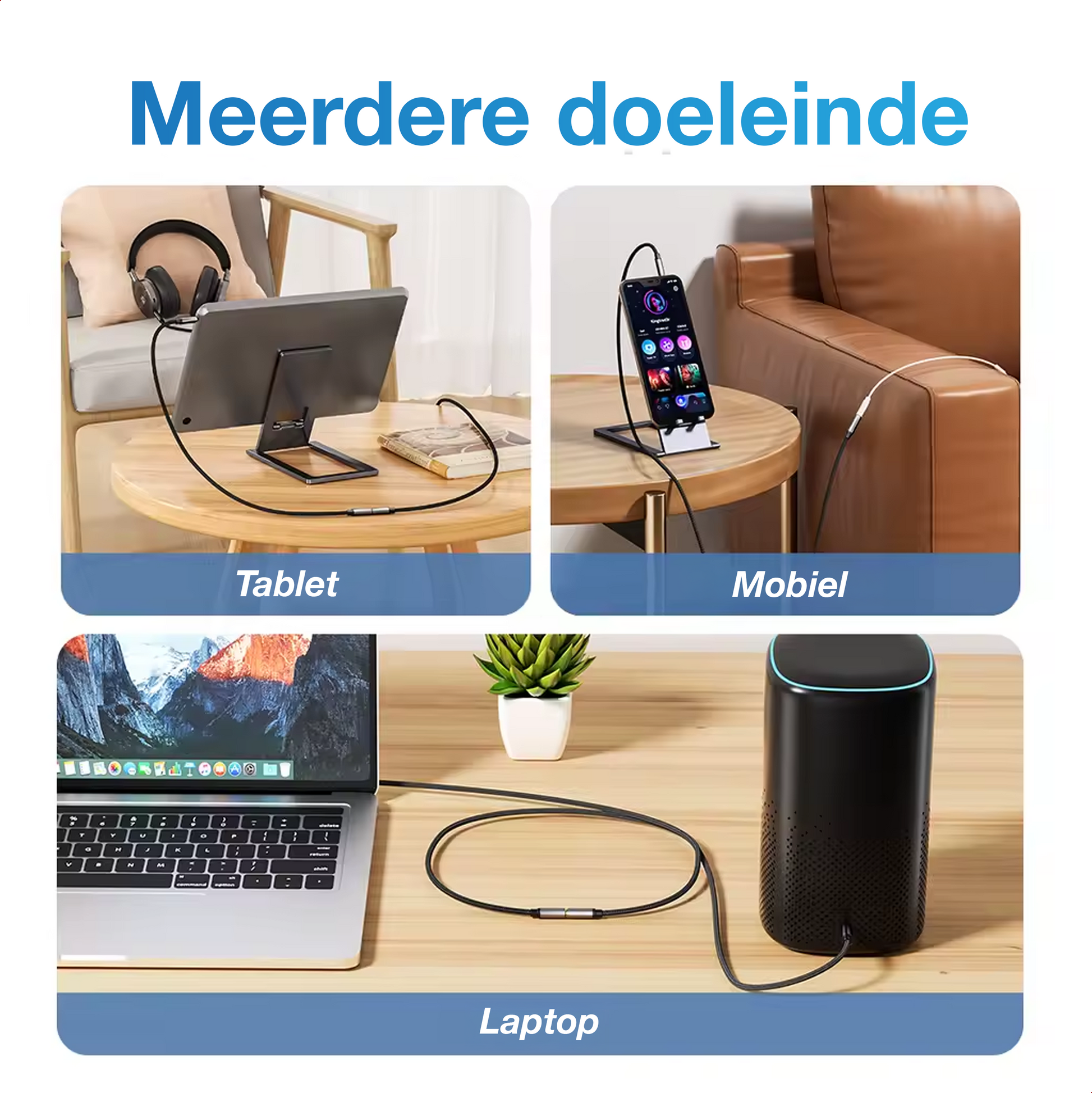 Aux Verlengkabel - 3 Meter - Zwart-4