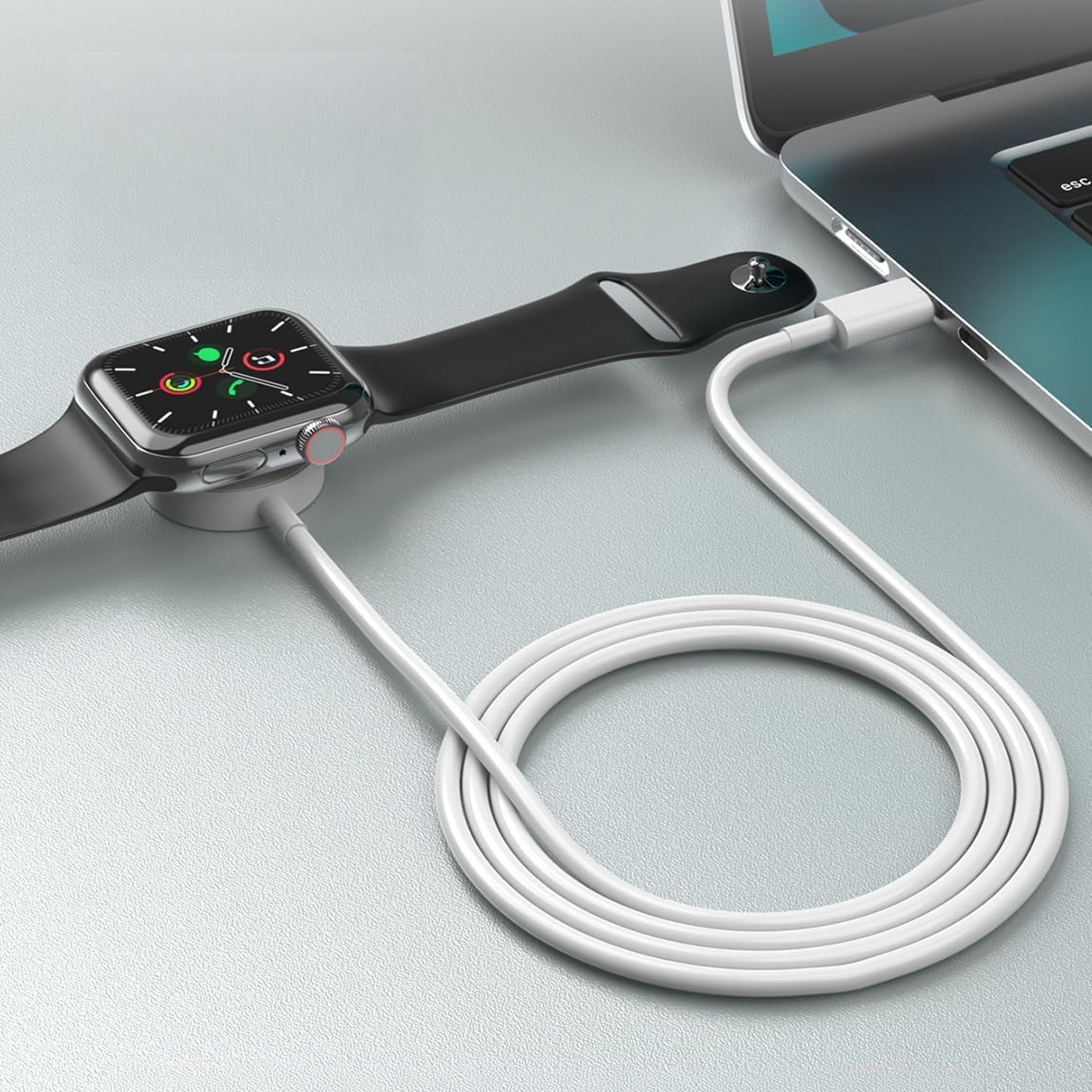 USB-C Apple Watch Oplaadkabel - Wit - 1 Meter-4