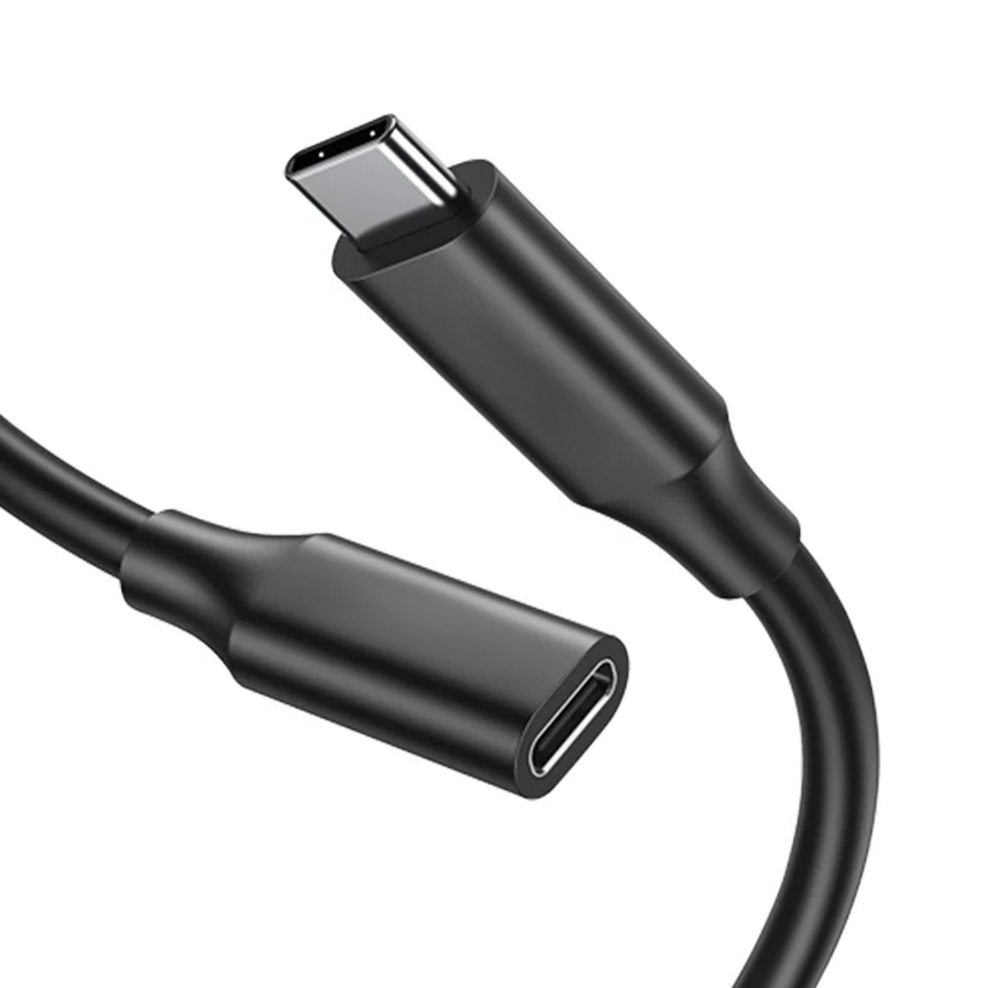 USB-C Verlengkabel - 0.5 Meter - Zwart