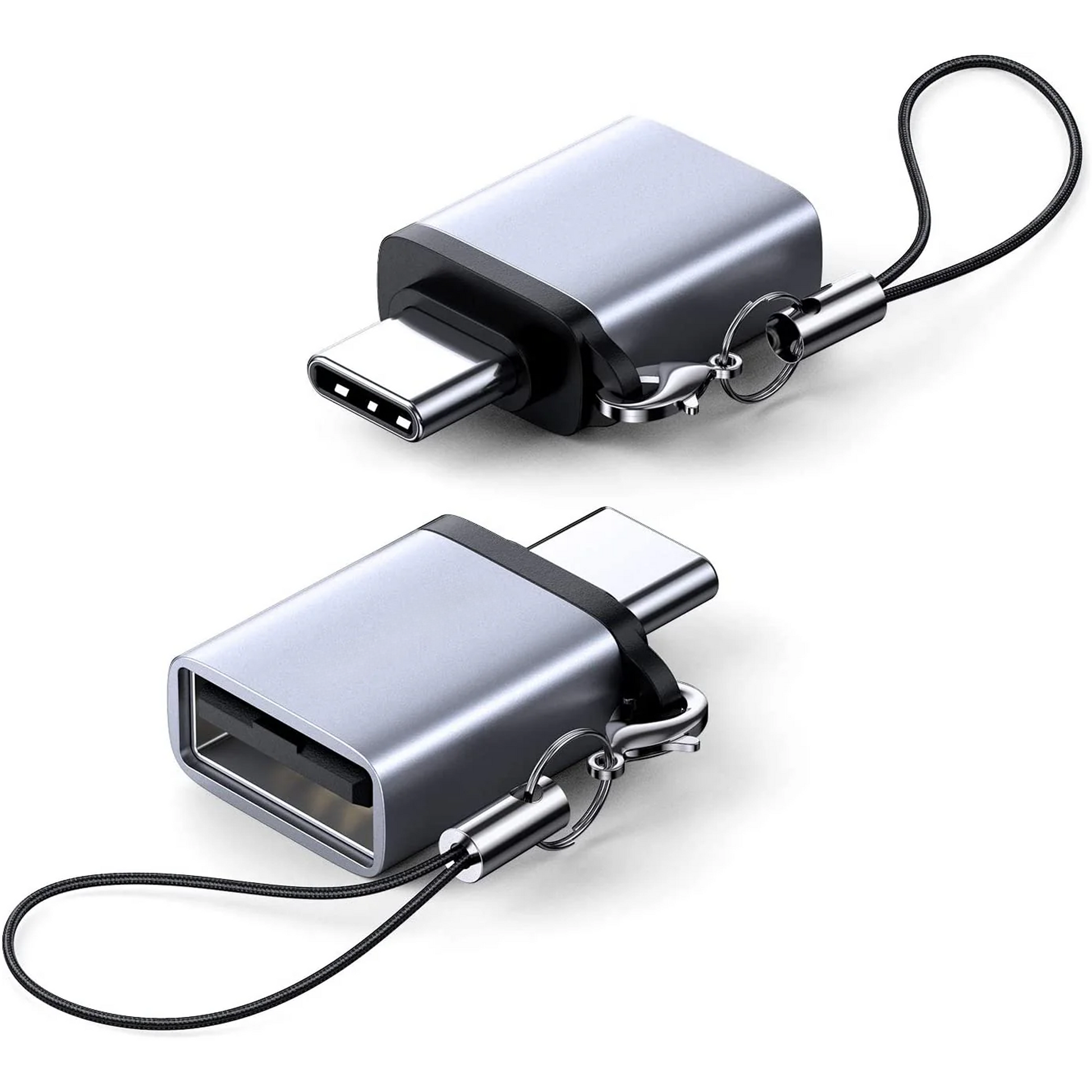 USB-C naar USB-A Adapter - Keychain - Spacegrey-1