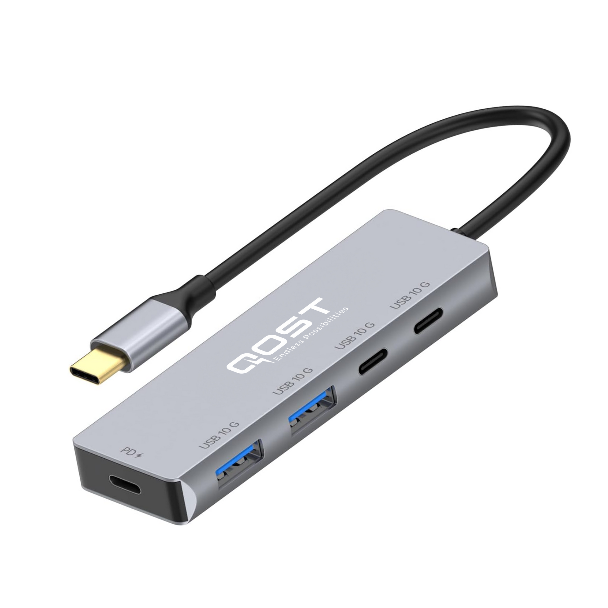 5 in 1 USB-C Hub - USB-A - Spacegrey-1