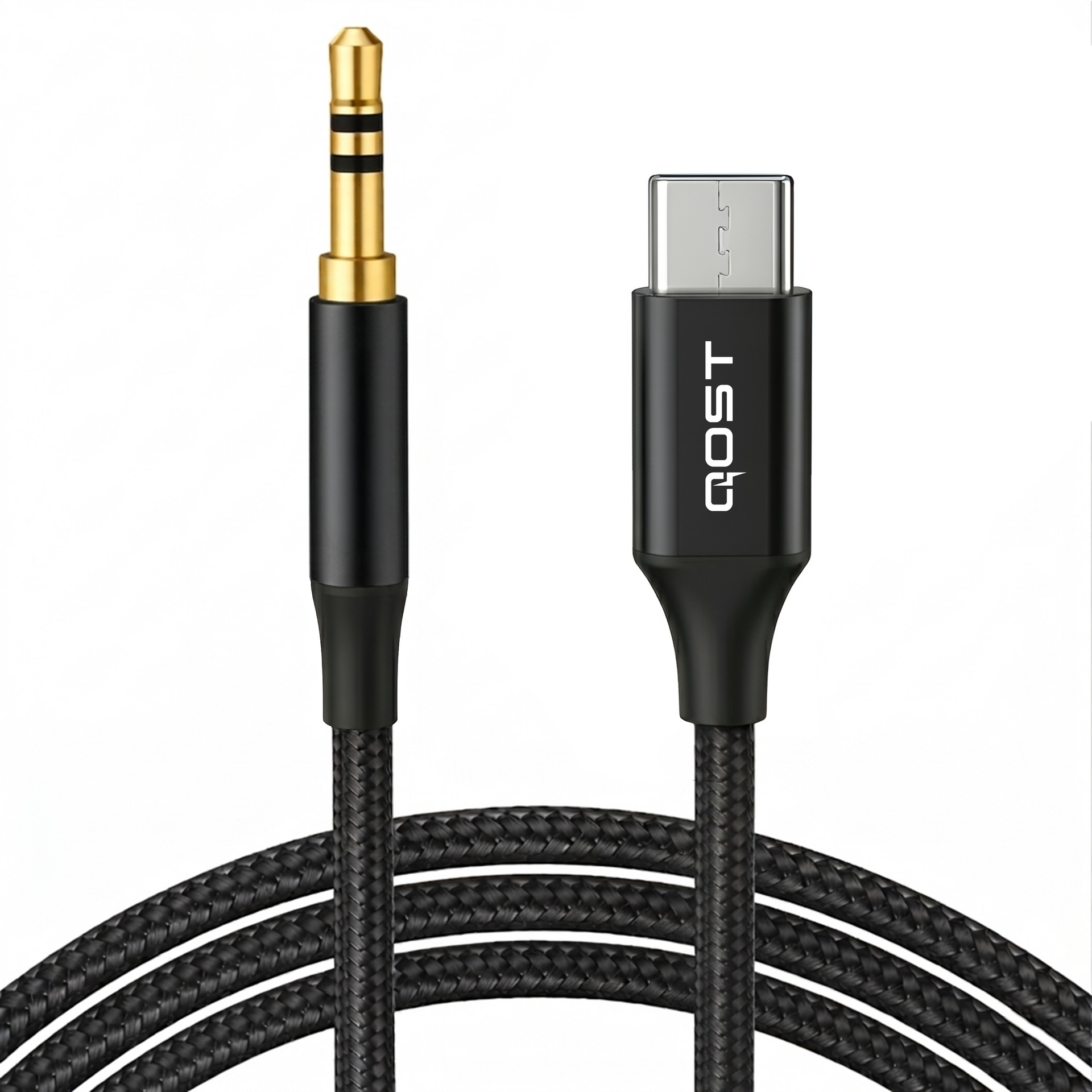 USB-C naar Aux Kabel - 1 Meter - Zwart