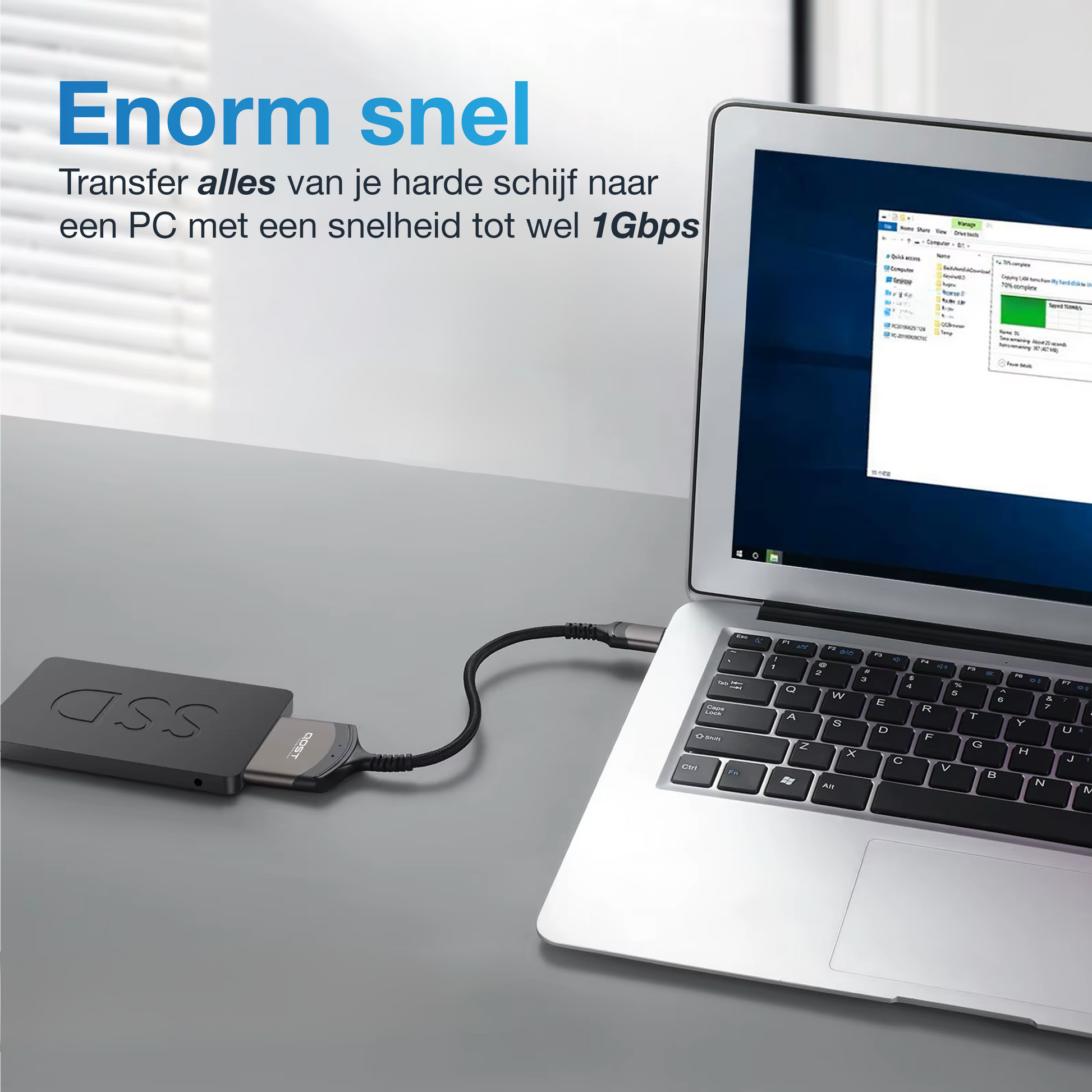 USB-C naar Sata Adapter - Zwart-4