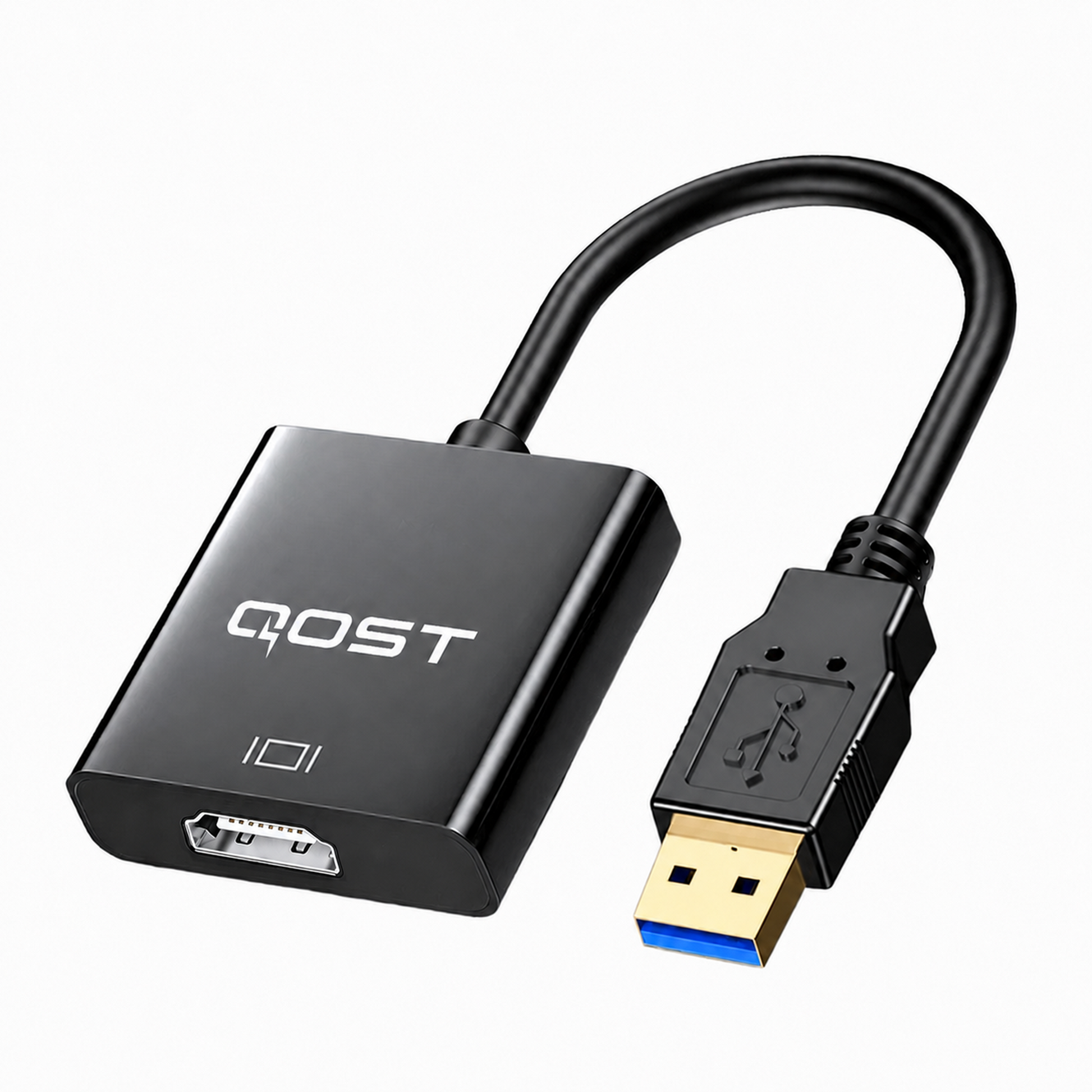Qost - USB-A naar HDMI Adapter - Zwart-1