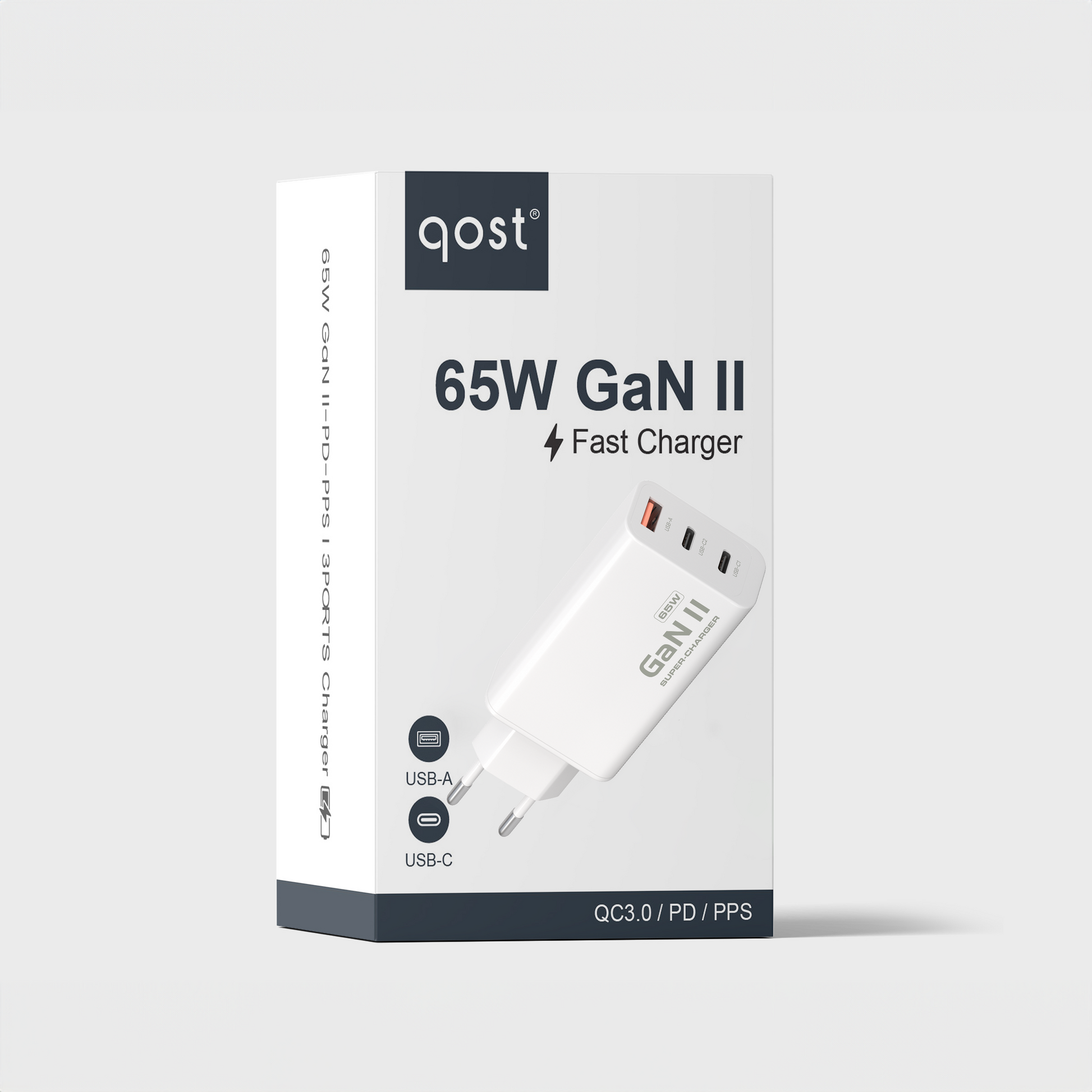 USB-C Adapter 65W - USB-A / USB-C - Wit-8