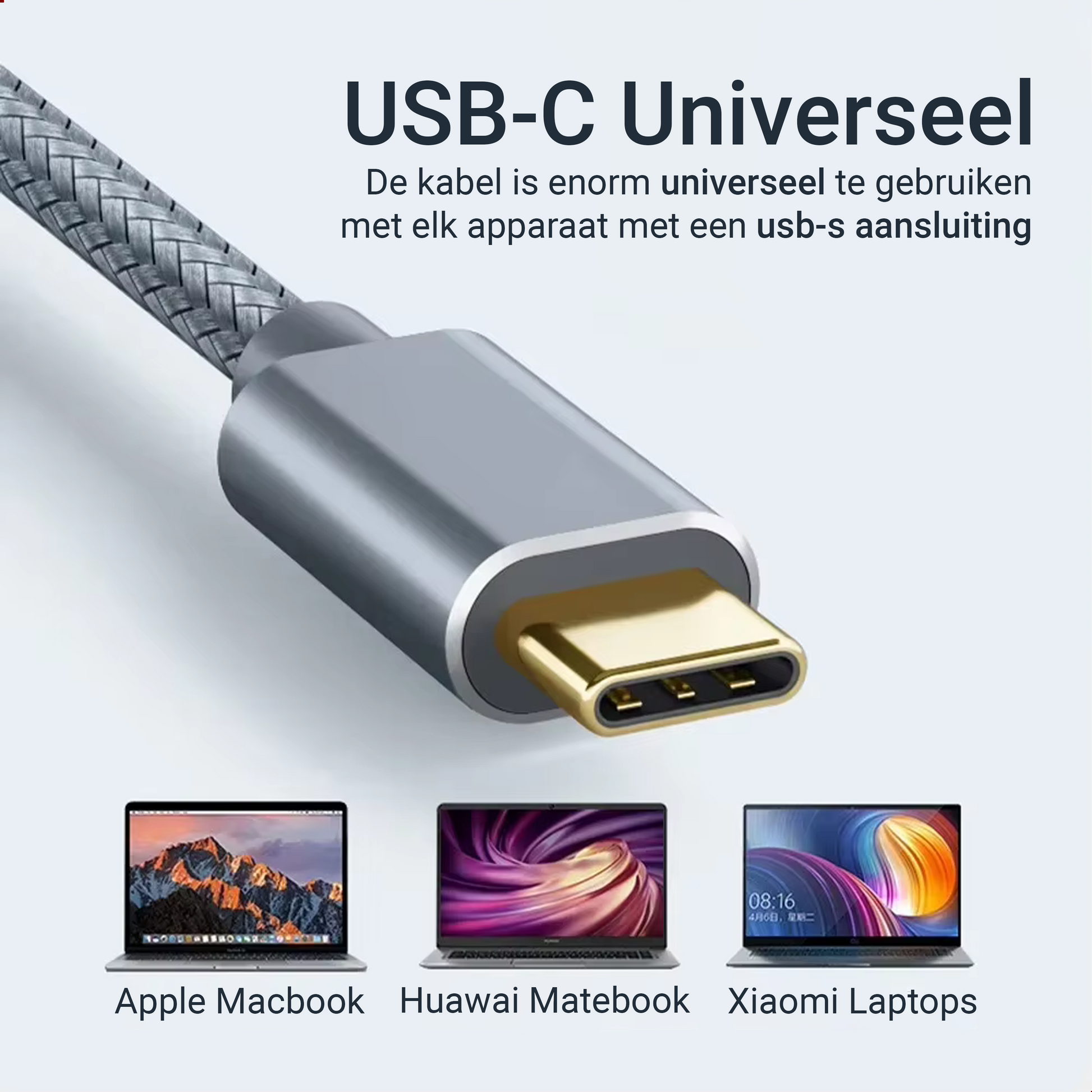 USB-C naar Printerkabel 2.0 - 2 Meter - Spacegrey-2