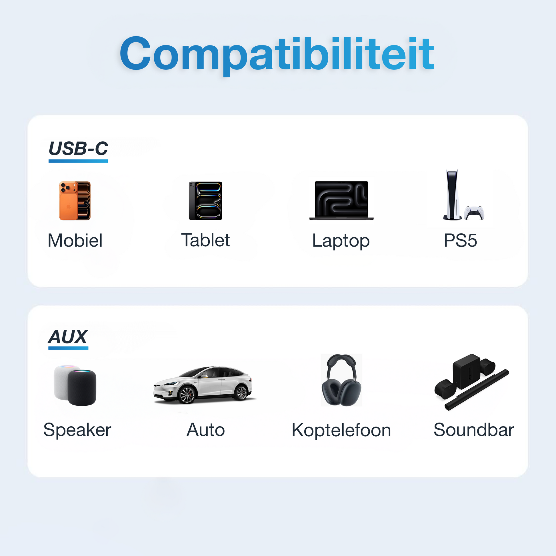 USB-C naar Aux Kabel - 1 Meter - Spacegrey-2