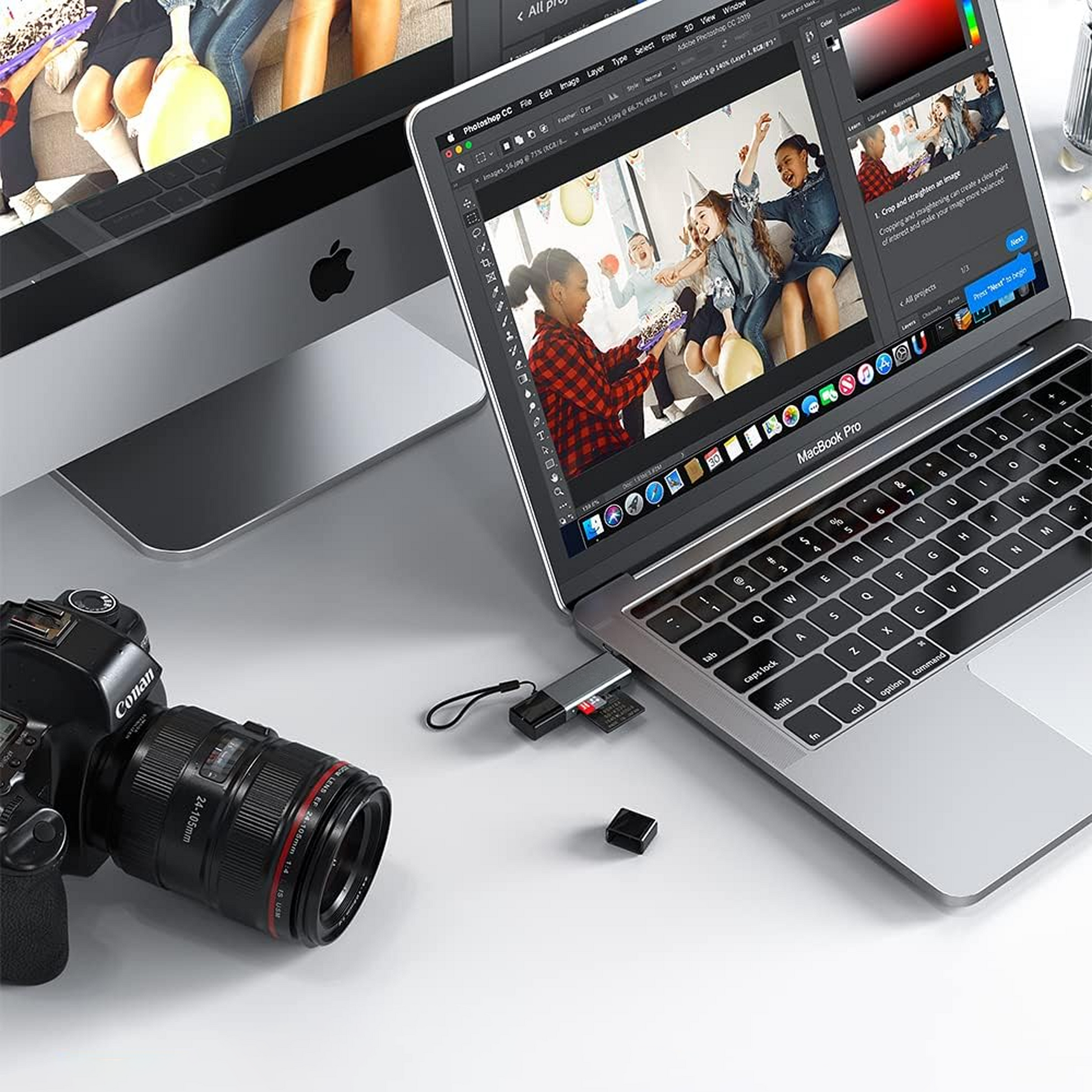 SD-Kaart Lezer USB-C / USB-A - Spacegrey-2