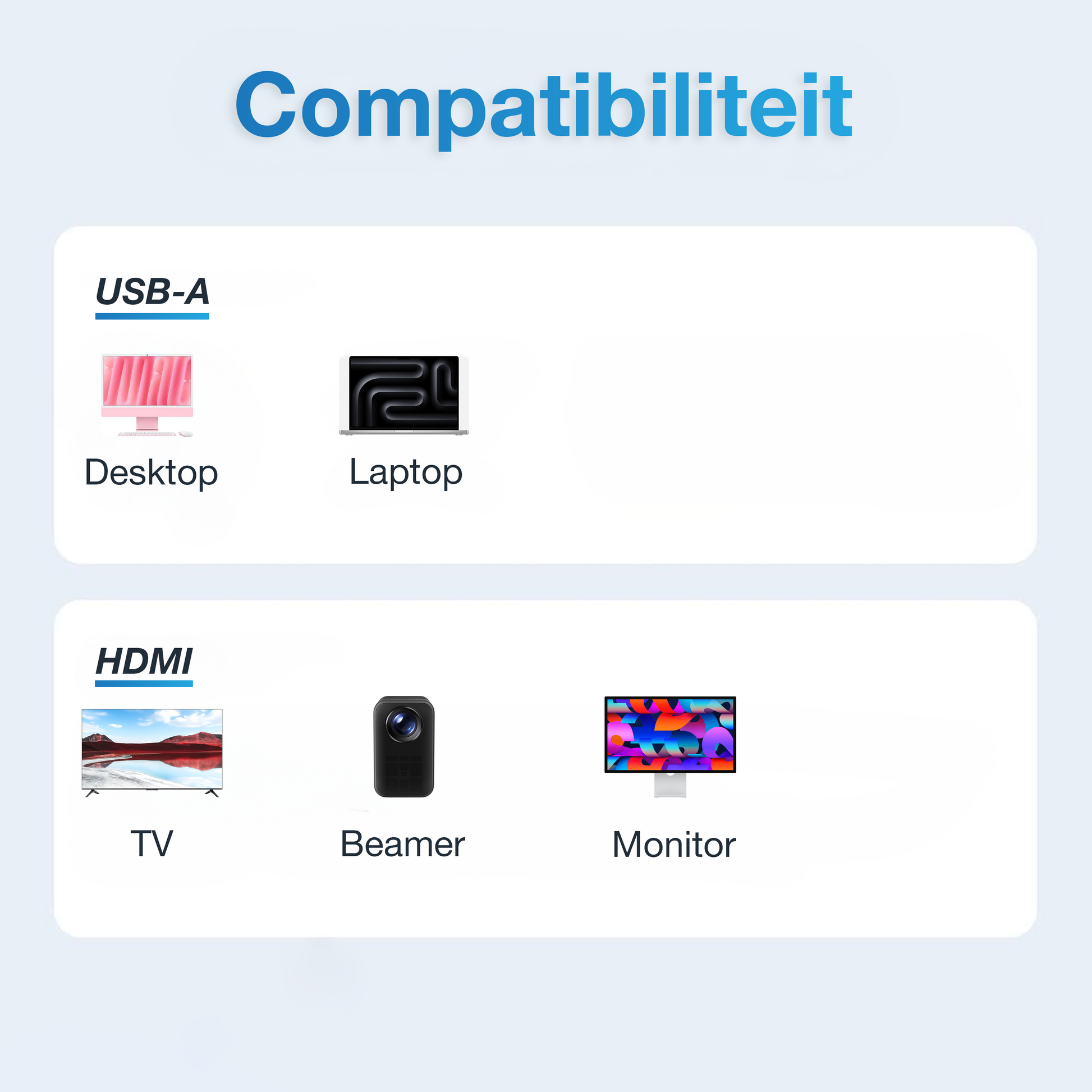 Qost - USB-A naar HDMI Adapter - Zwart-5