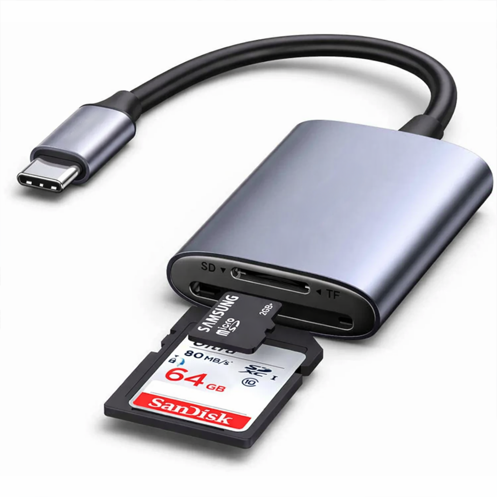 USB-C naar SD-Kaart lezer - Spacegrey