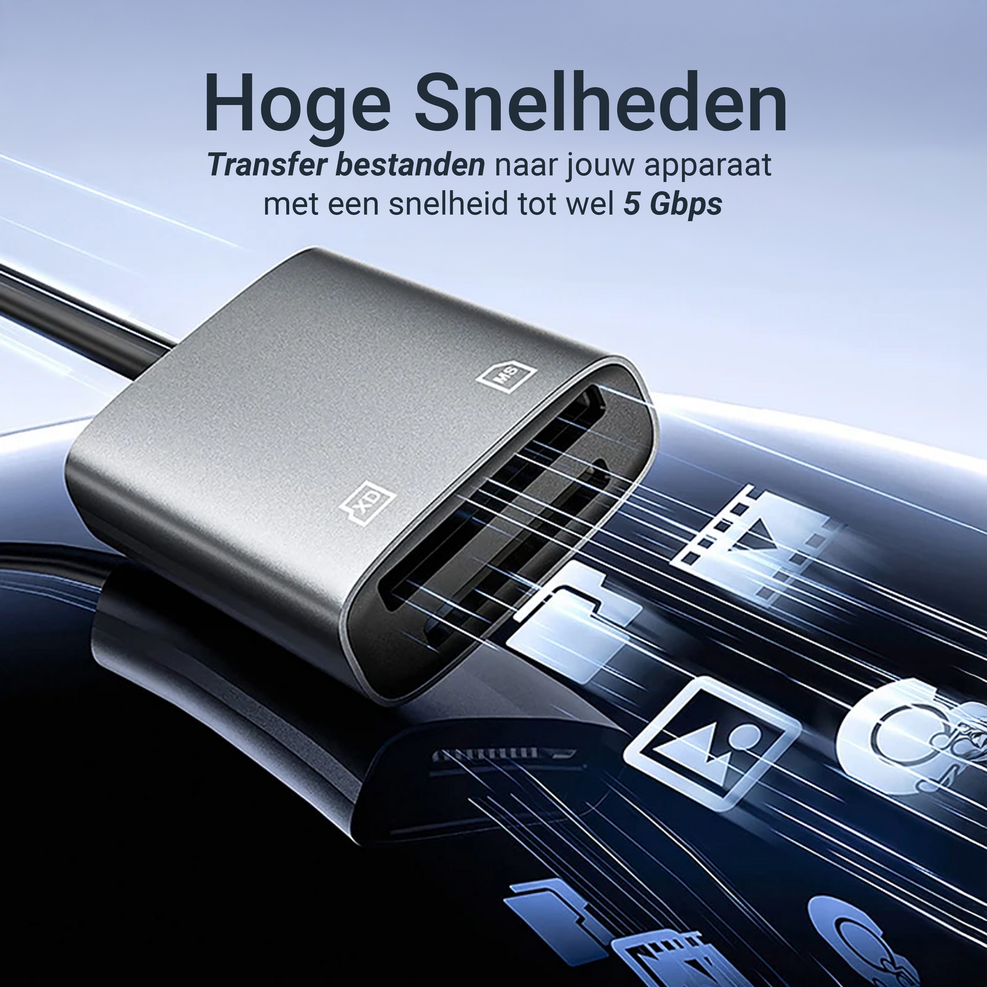 Lightning naar SD-Kaart Lezer - Spacegrey-5