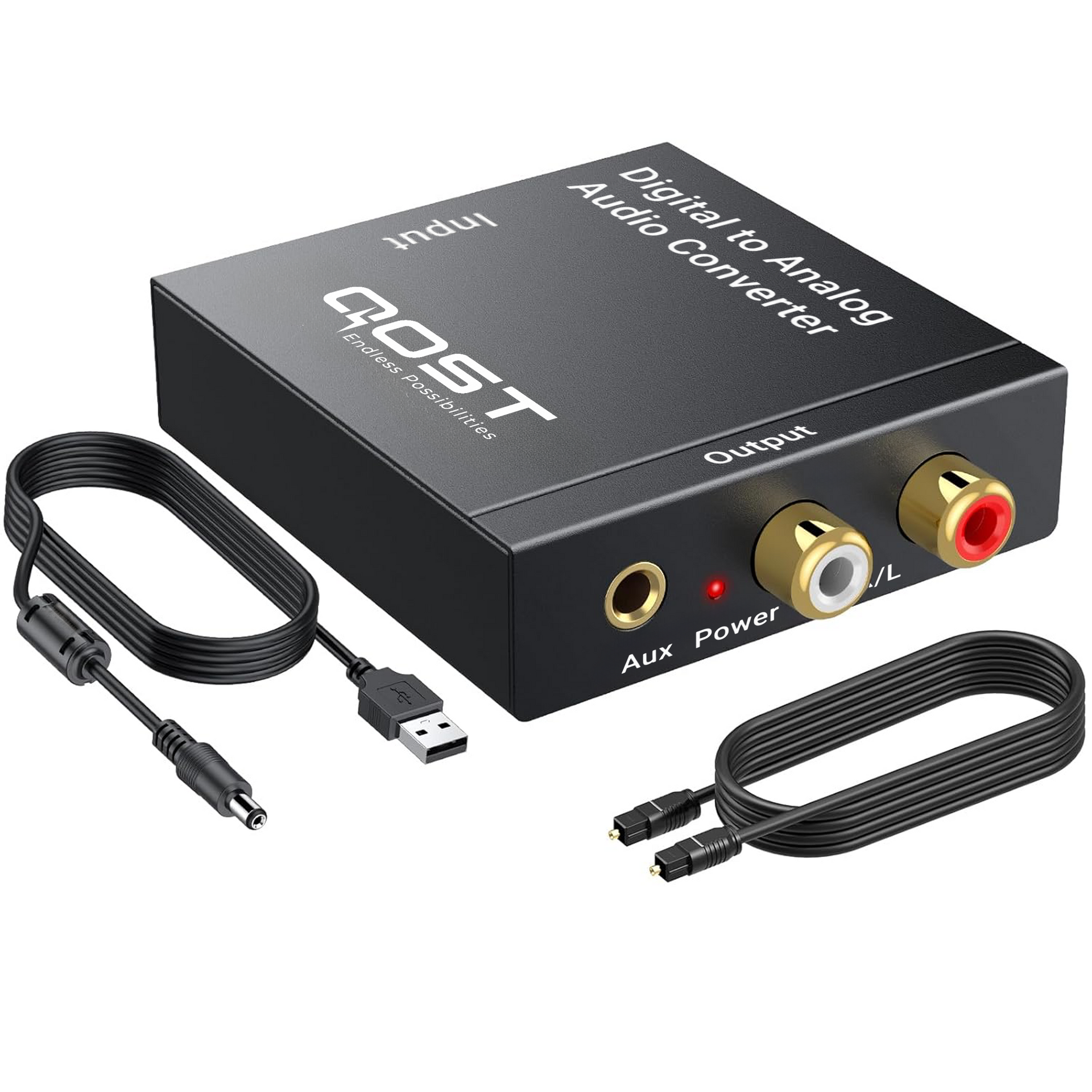 Digitaal naar Analoog Adapter - Zwart