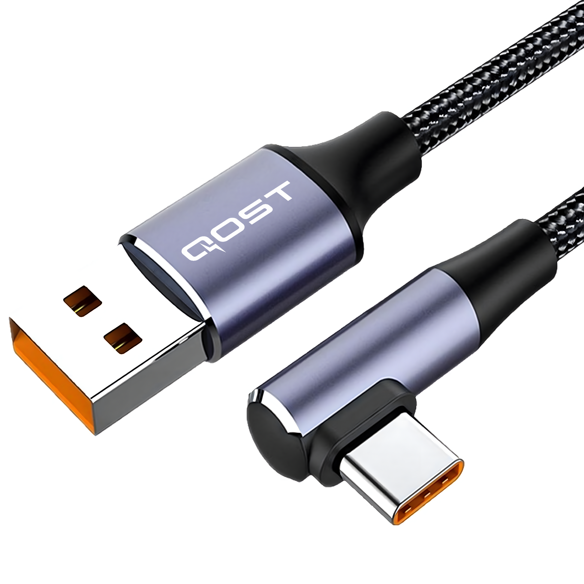 USB-A naar USB-C Kabel - 90 Graden - 0.5 Meter - Spacegrey-1