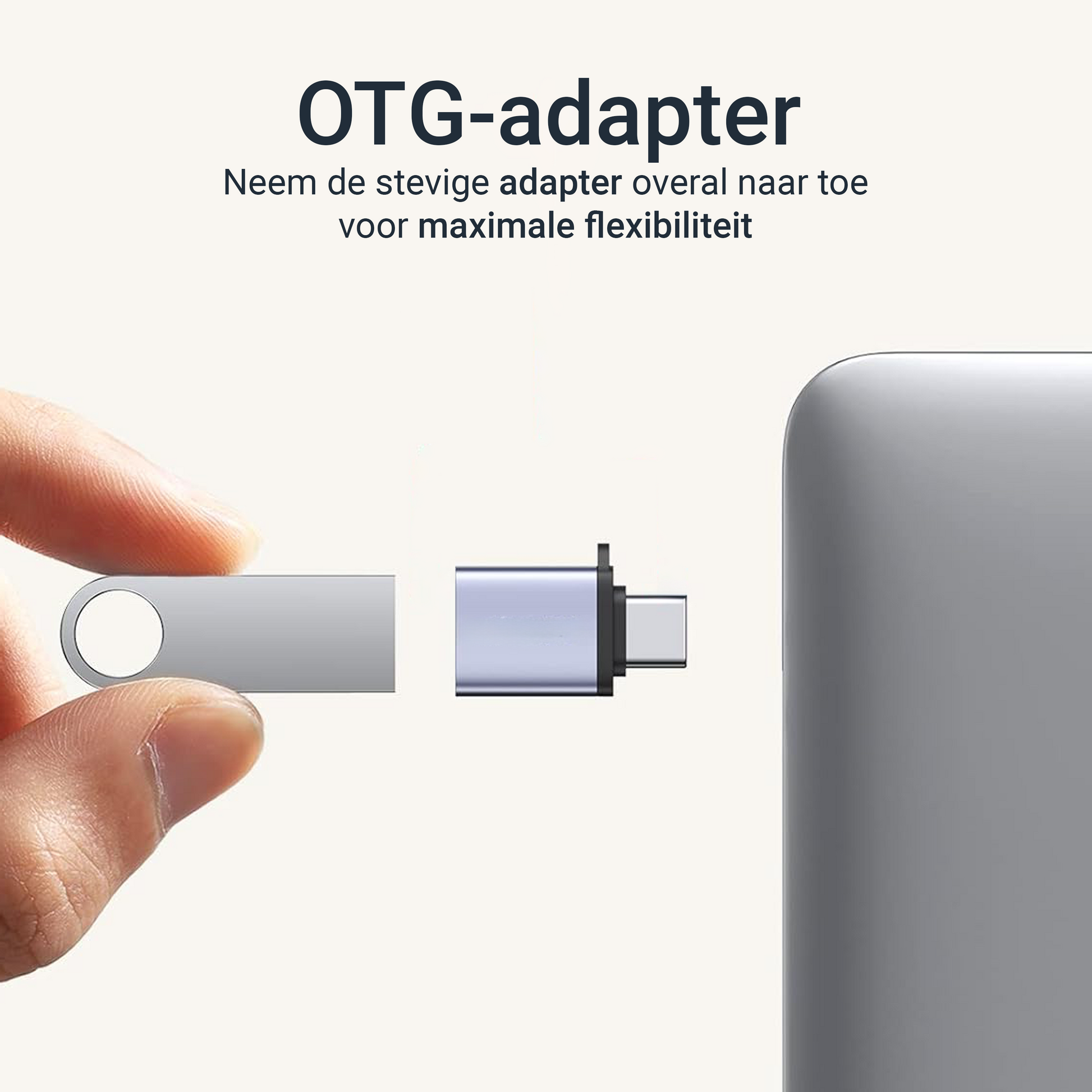 USB-C naar USB-A Adapter - Keychain - Spacegrey-6