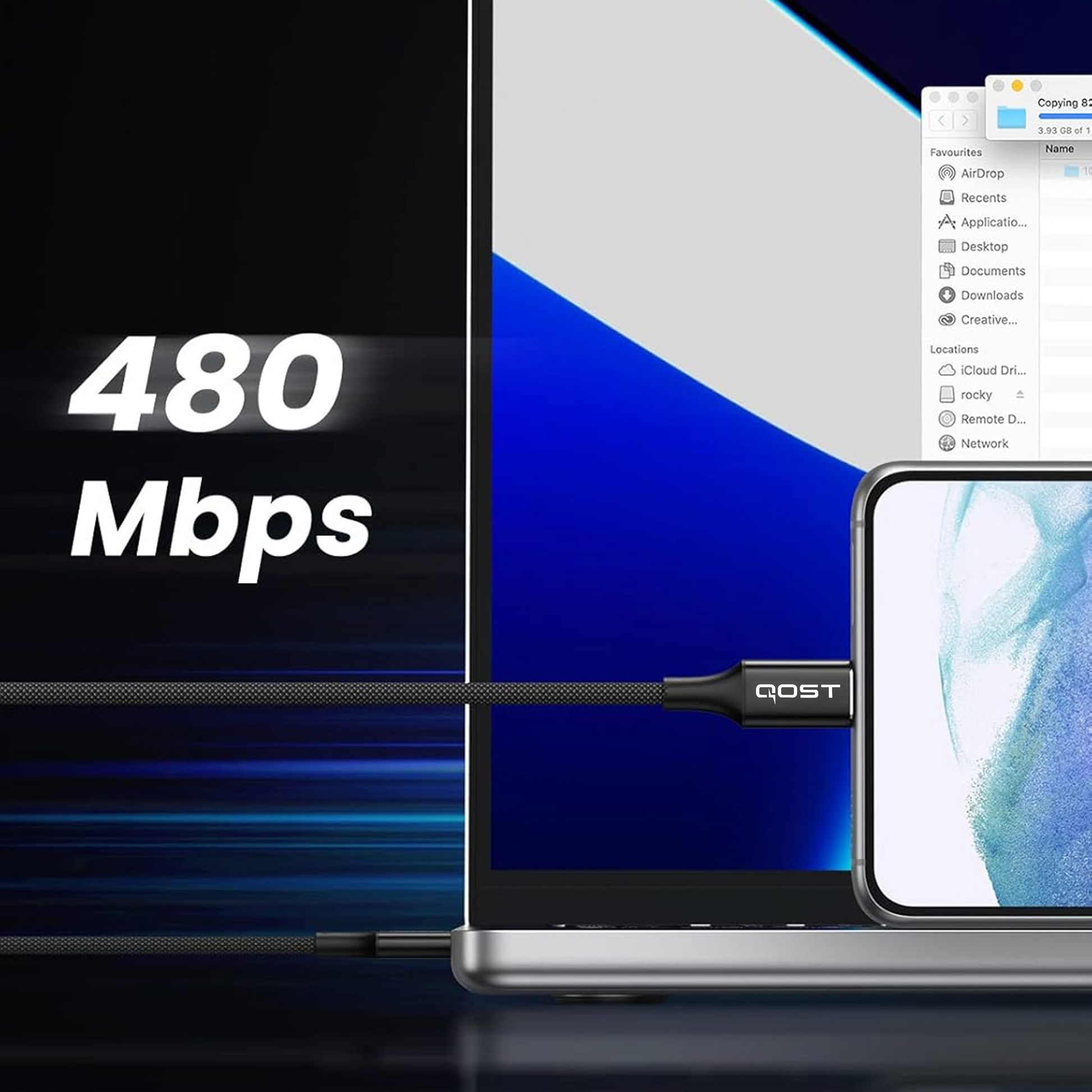 USB-C naar USB-C Kabel - 100W - Zwart - 0.5 Meter-4