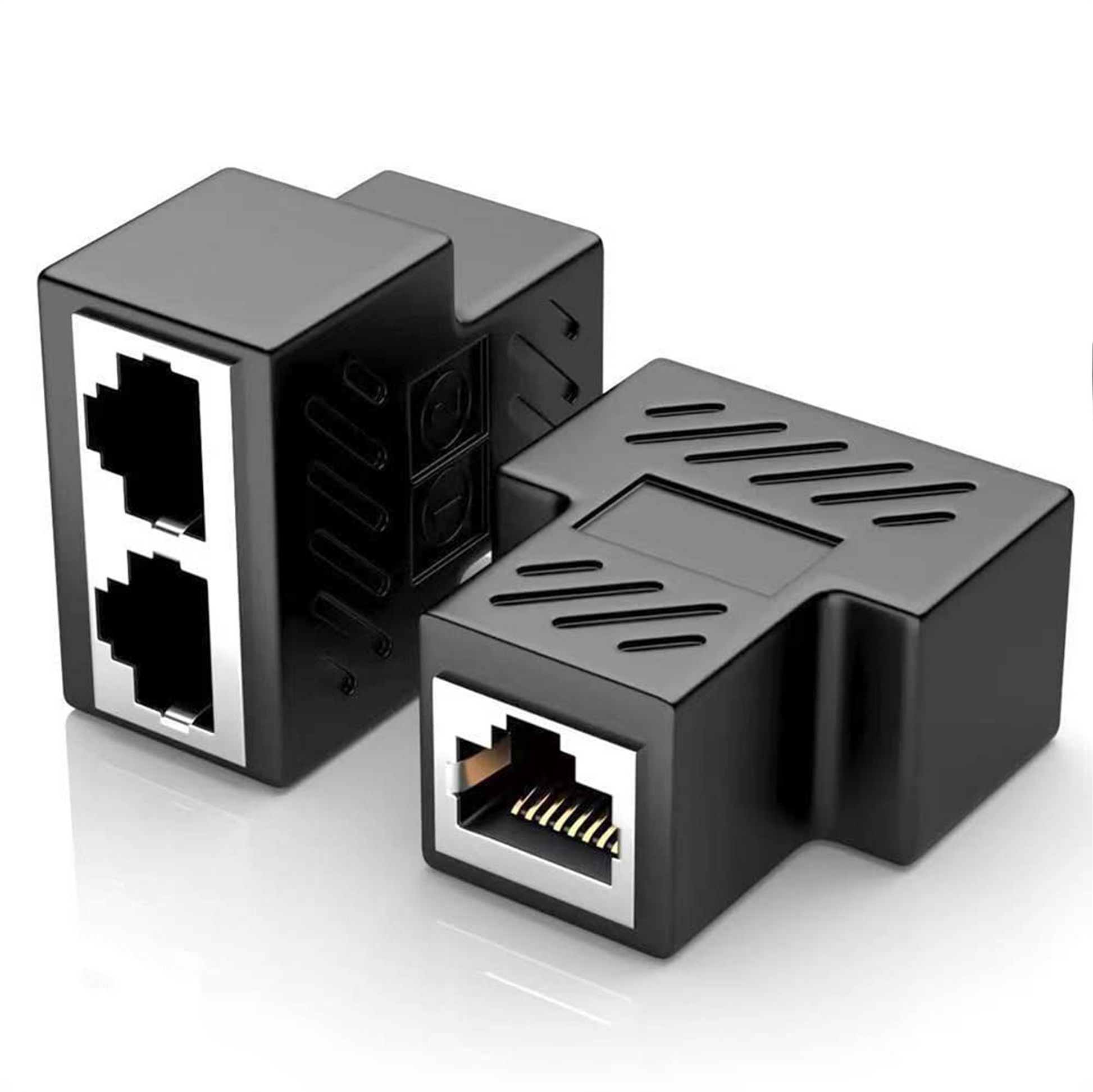 RJ45 Splitter - 1 In / 2 Uit - Zwart-1