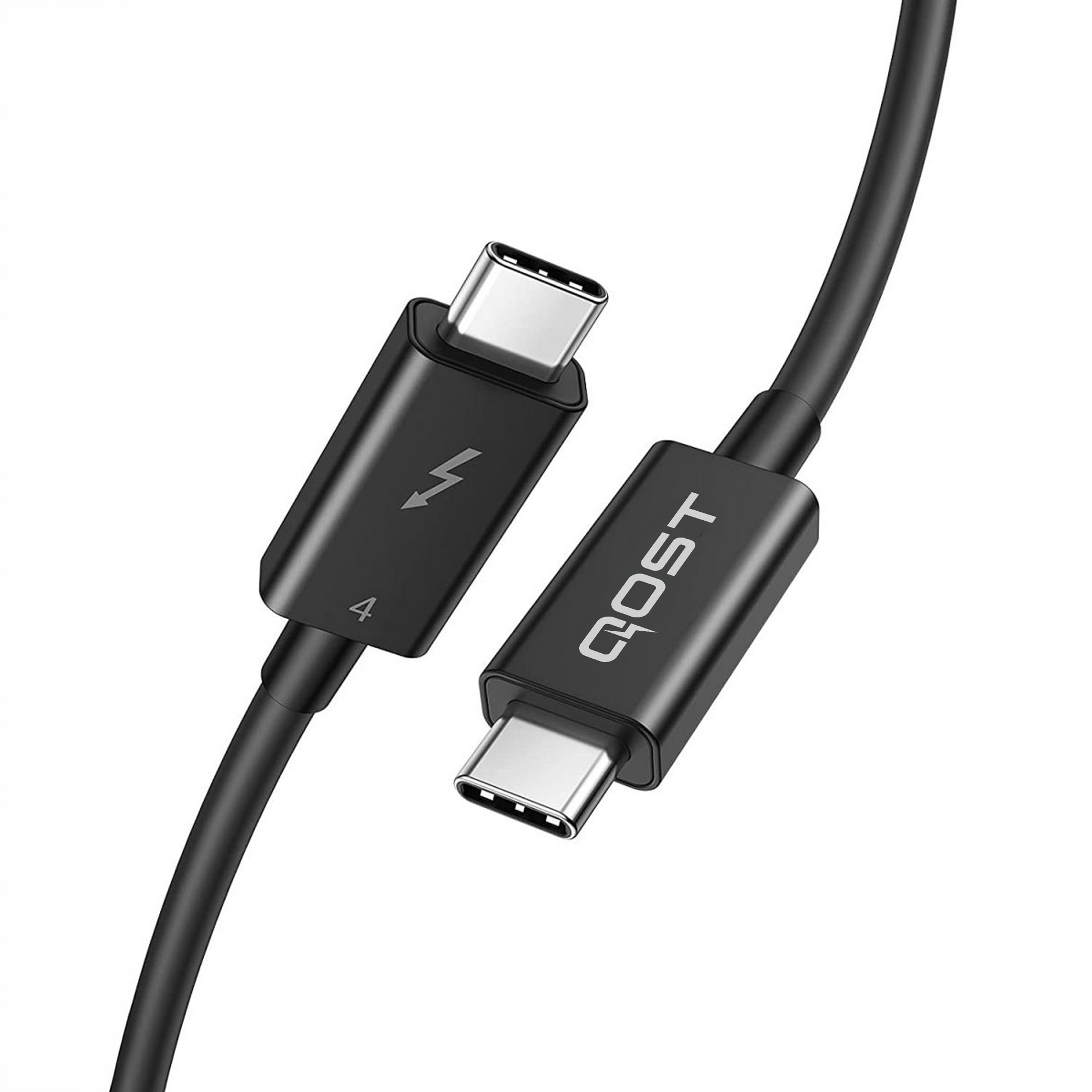 Qost - Thunderbolt 4 Kabel - 1 Meter - Zwart-1