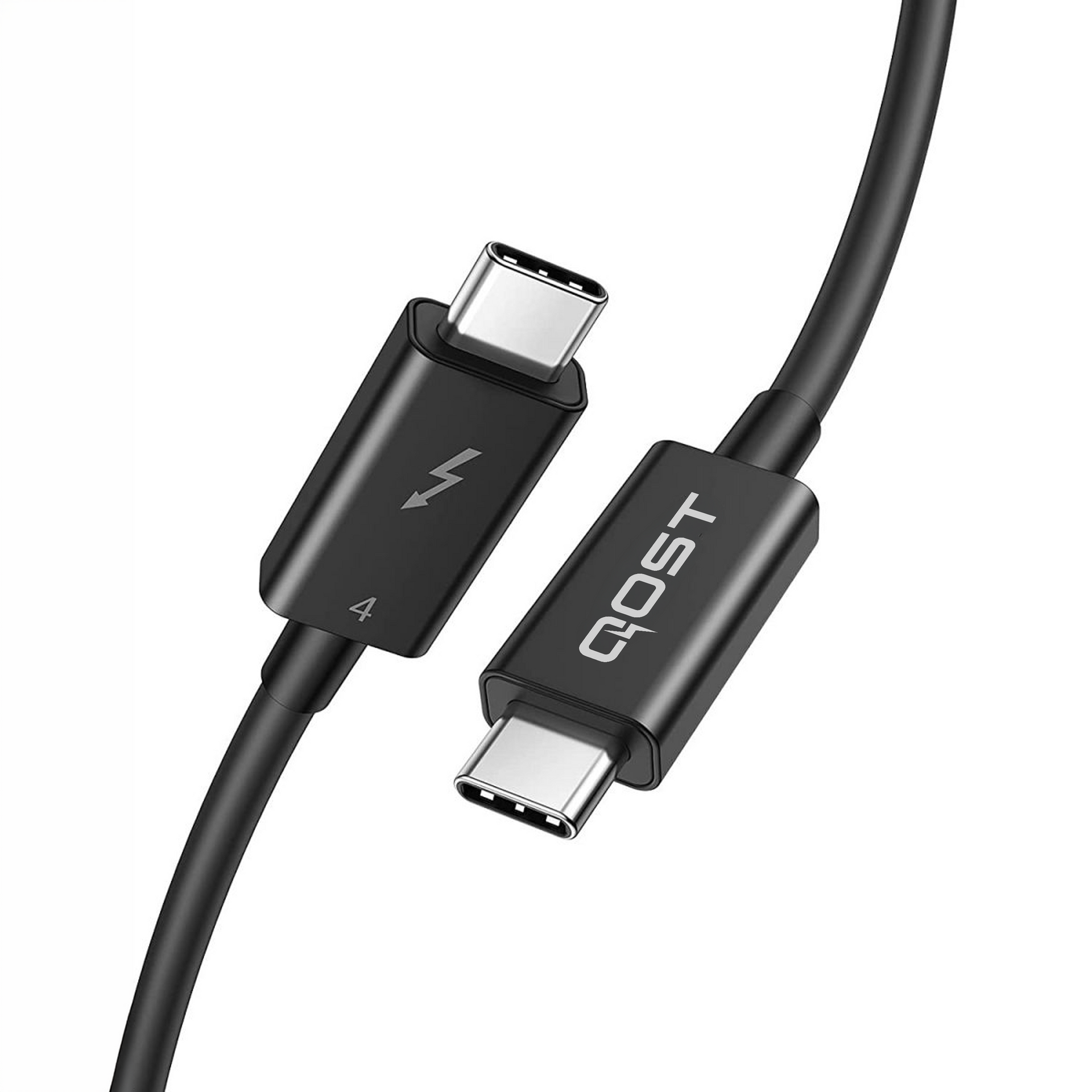 Qost - Thunderbolt 4 Kabel - 0.5 Meter - Zwart
