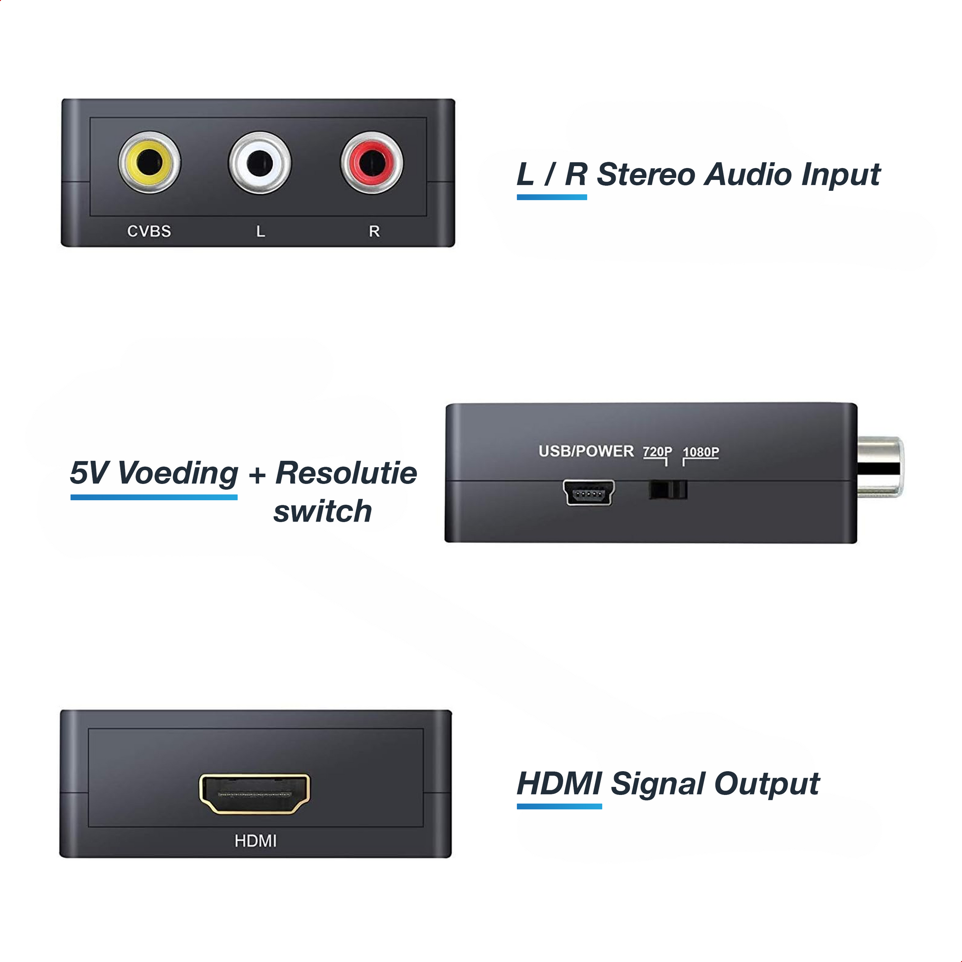 AV naar HDMI Adapter - Zwart-5
