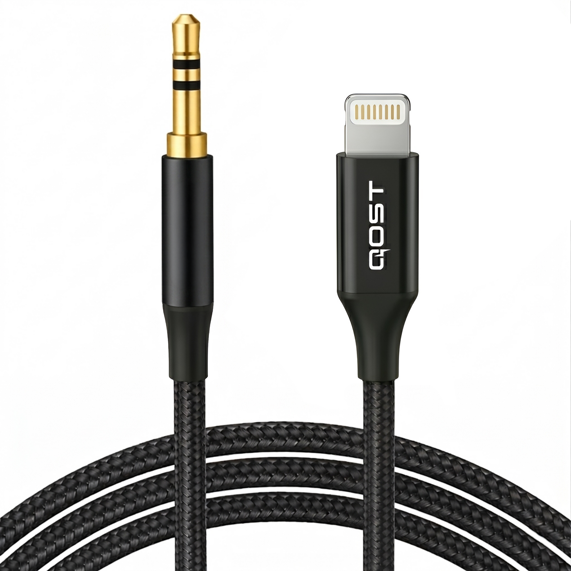 Lightning naar Aux Kabel - 1 Meter - Zwart-1