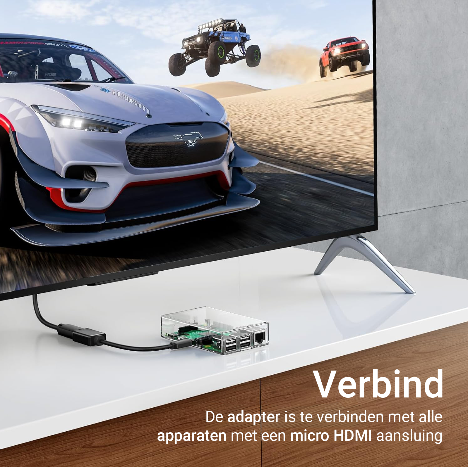 Micro HDMI naar HDMI Adapter - Zwart-3