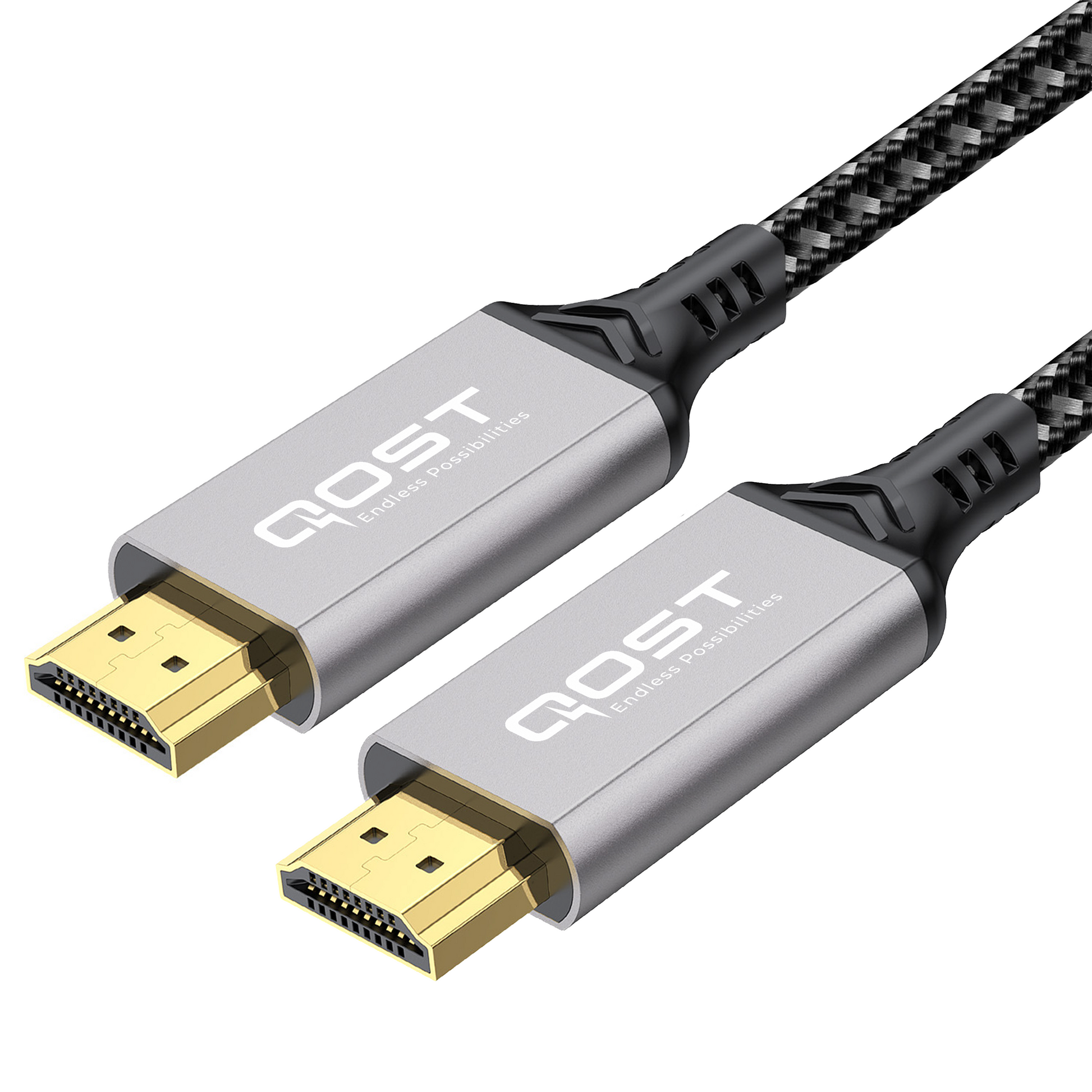 Qost - Premium HDMI Kabel 2.1 - Spacegrey - 1 Meter-1
