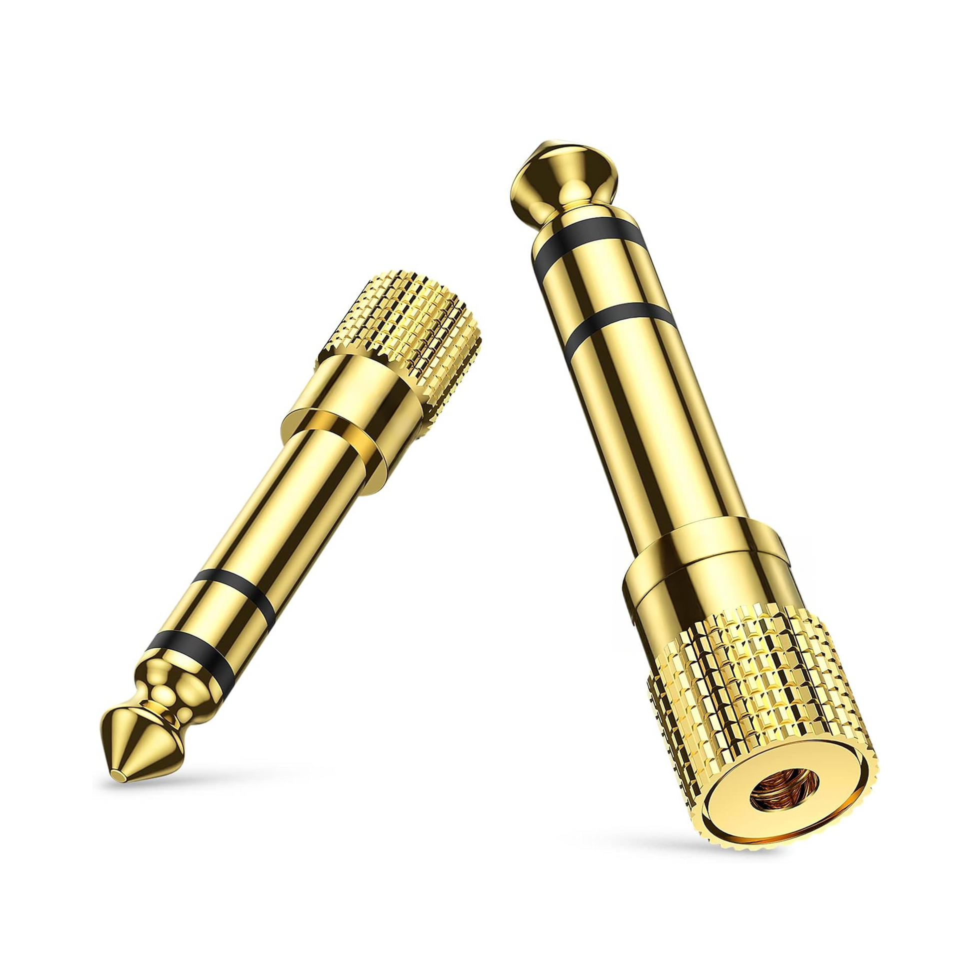 6.35 MM Stereo naar 3.5 MM Jack Adapter - Goud-1