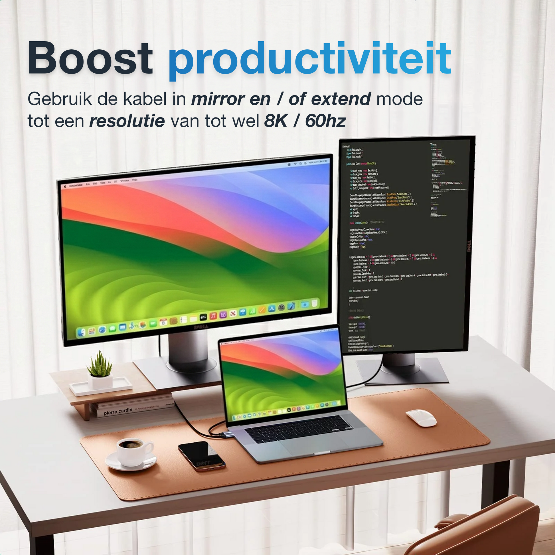 USB-C naar USB-C Kabel - 100W - Spacegrey - 3 Meter-4