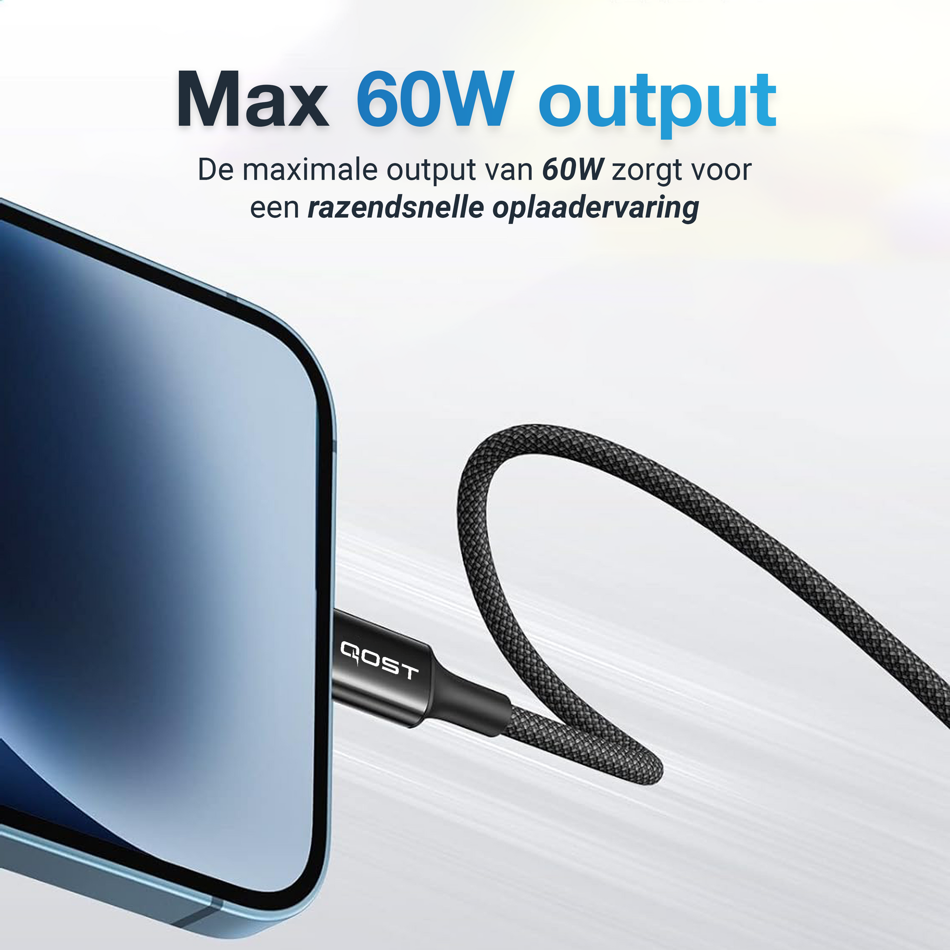 USB-C naar Lightning Kabel - 1 Meter - Zwart-2