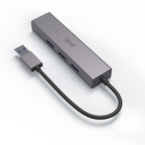 Qost USB-hub - 4 in 1 adapter - Grijs