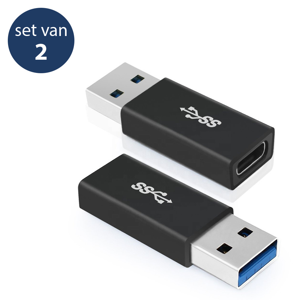 Afstudeeralbum credit mooi Set van 2 USB-C naar USB-A adapter - Verloop - USB C naar USB - 2 pack -  Qost